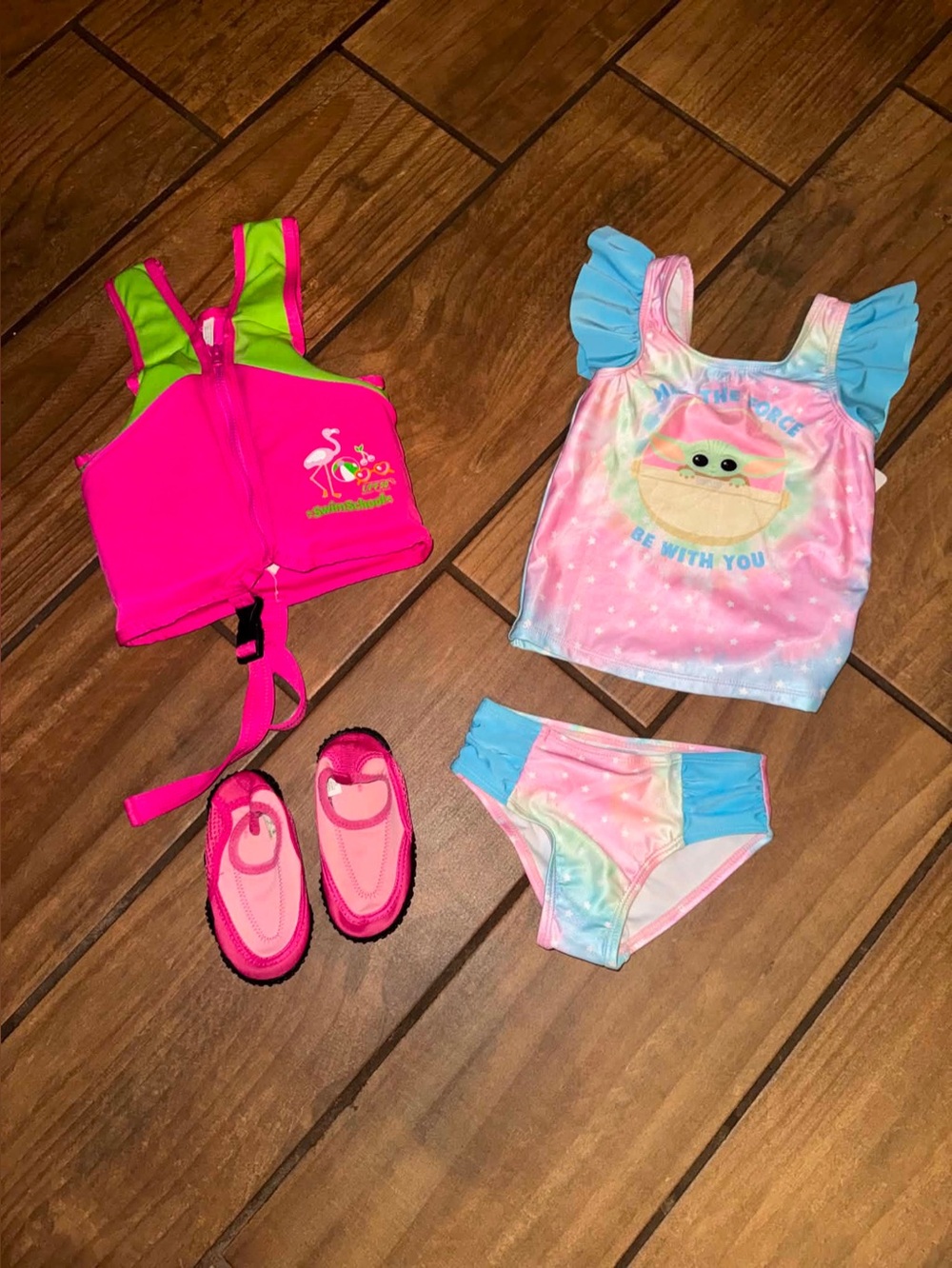 Fun toddler girls summer swim bundle 3T PLUS FREEBIE